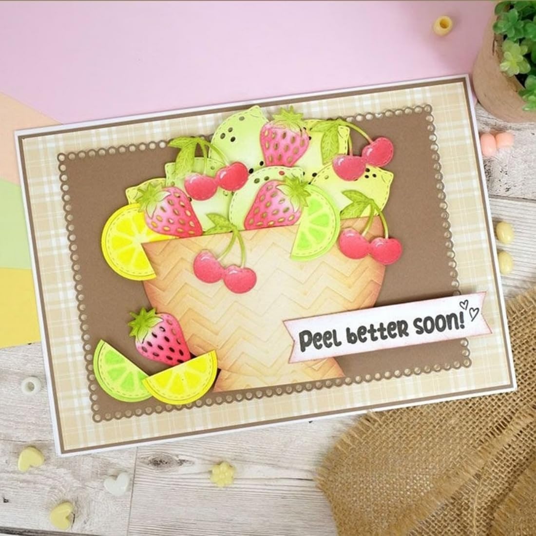 Cutting Dies Metal Stencils Scrapbooking Tools DIY Embossing Template for Paper Card Making Album Arts Crafts Supplies (Fruit Set-10.5x14.1cm)