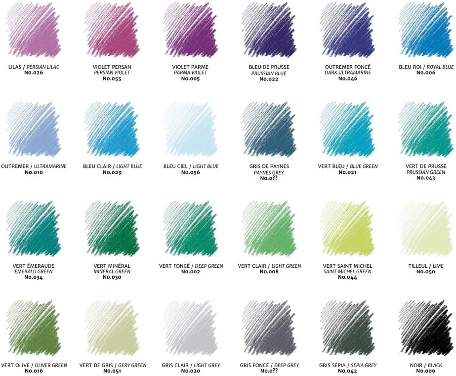 Conté à Paris Conte Carres Crayons - 48 Assorted Colours