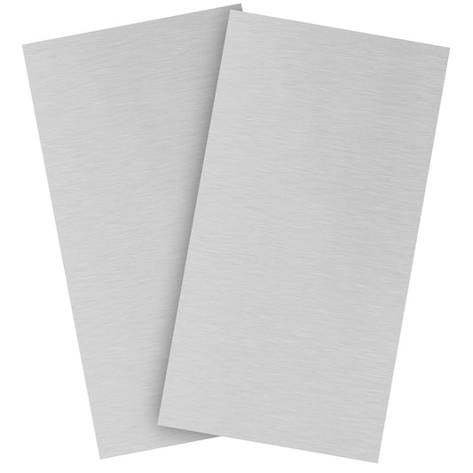 2Pack 6061 T651 Aluminum Sheet Metal 6 x 12 x 5/64(0.08”) Inch Flat Plain Aluminum Plate Covered with Protective Film, Heat Treatable Rectangle 2mm Aluminum Metal Plate for Industrial, Crafting