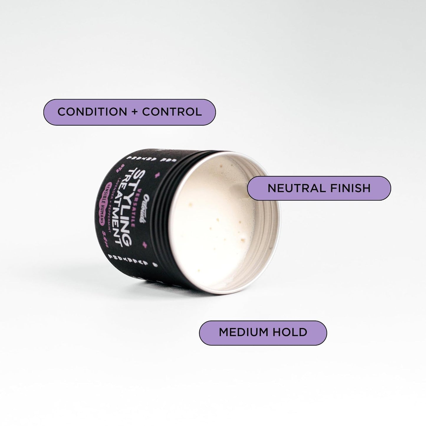 O'Douds Styling Treatment Hair Cream - Texturizing Cream - Medium Hold, Natural Shine - Manageable, Relaxed, Textured & Natural Styles - Lavender & Peppermint Scent, 4 oz