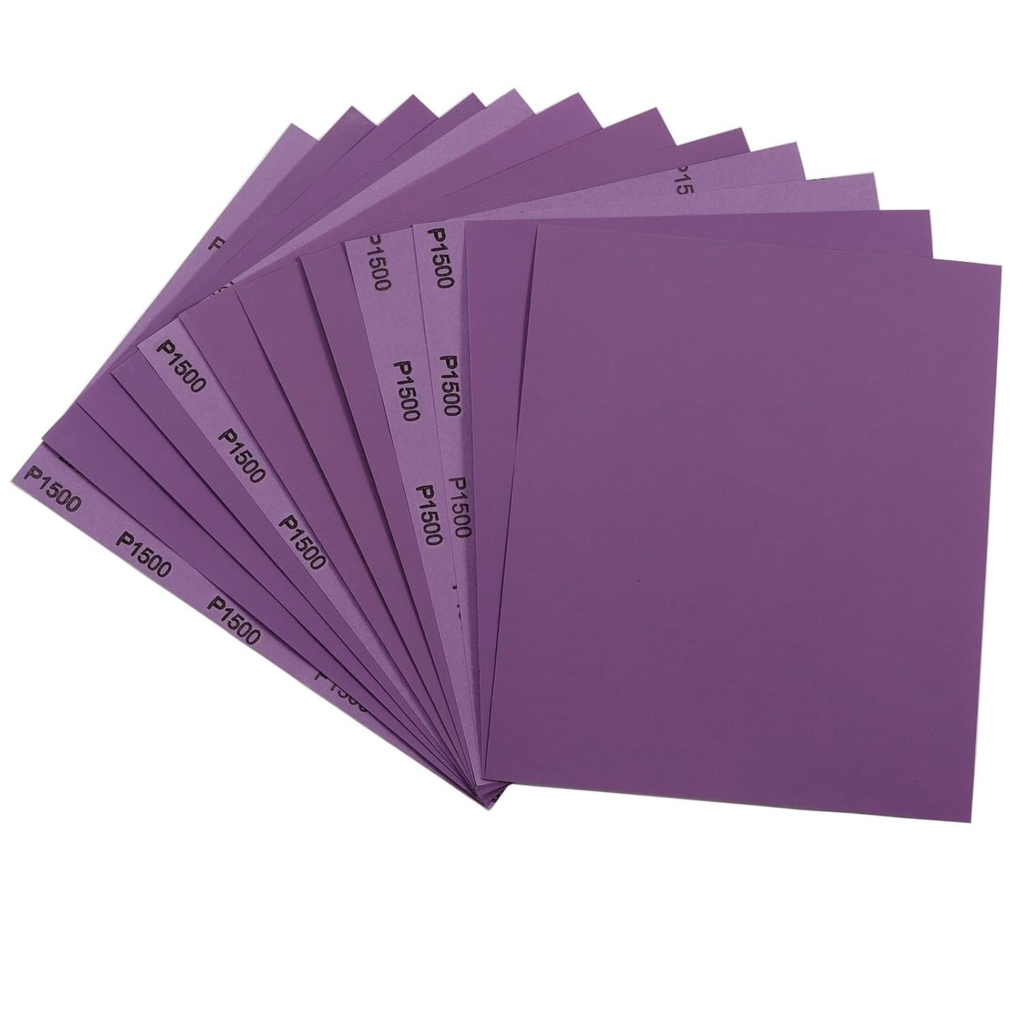 Sandpaper 15Pcs, 1500 Grit Sandpaper, Wet Dry Sandpaper Sheets 9 X 11 Inch, White Fused Alumina Abrasive, Fine Sander Paper for Wood Furniture Finishing, Metal Sanding, Automotive Polishing