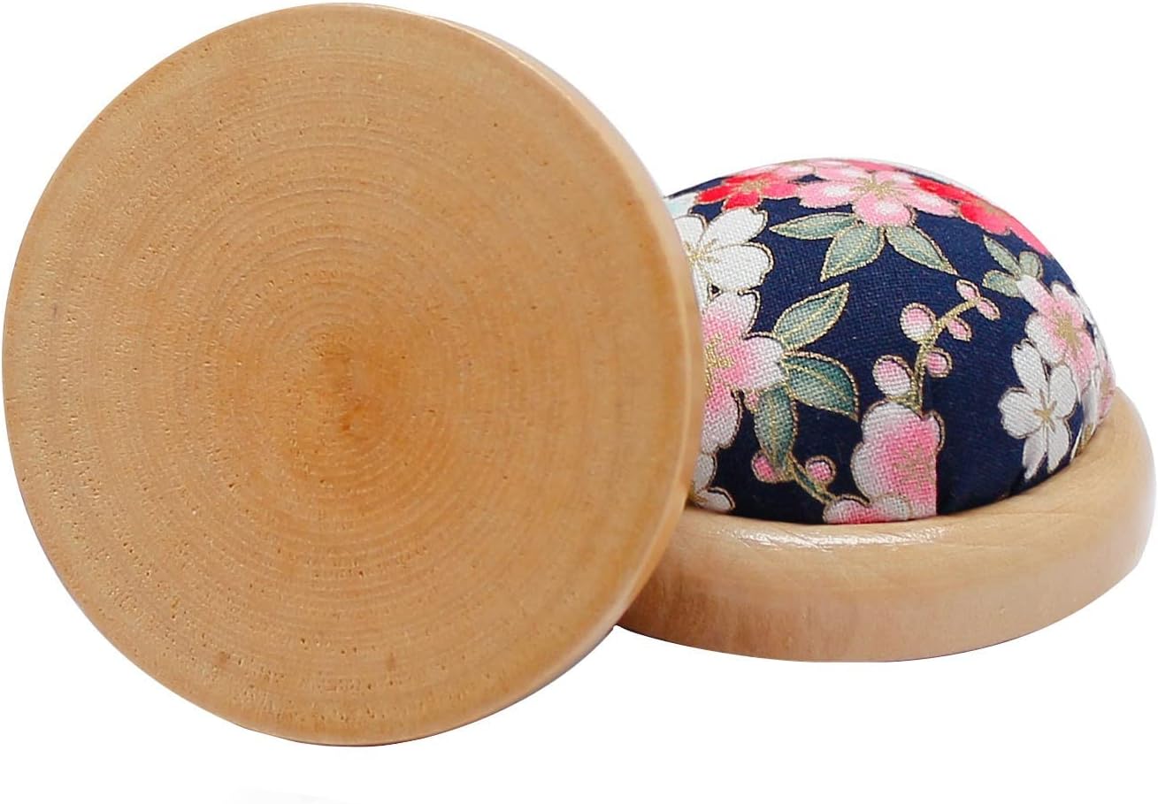 Fbshicung Pin Cushions Sewing Needle Cushion Holder Band Wearable Pincushions for Sewing (Japanese Flower 5)