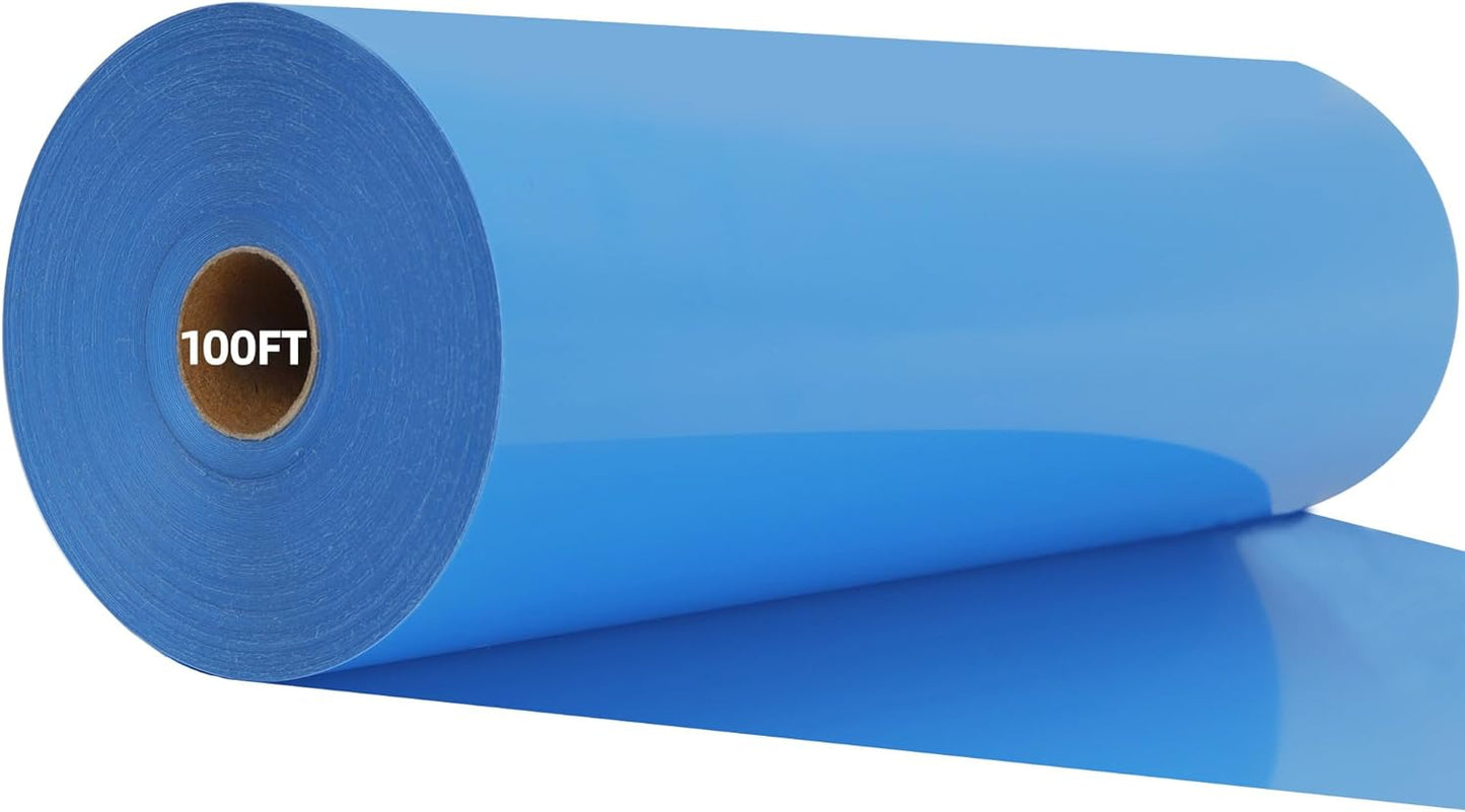 Guangyintong Sky Blue HTV Heat Transfer Vinyl Rolls, 12" X 100ft Iron on Vinyl PVC Adhesive for T-Shirt, Easy to Cut & Weed for DIY Design
