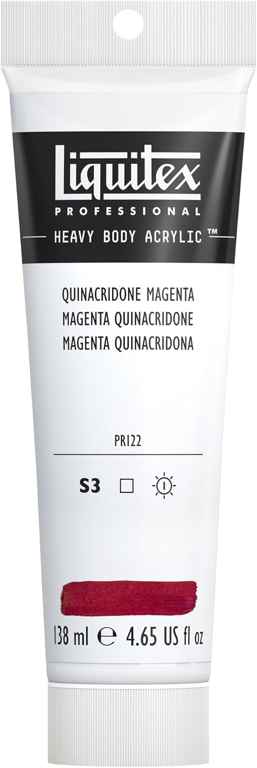 Liquitex Professional Heavy Body Acrylic Paint, 4.65-oz (138ml) Tube, Quinacridone Magenta