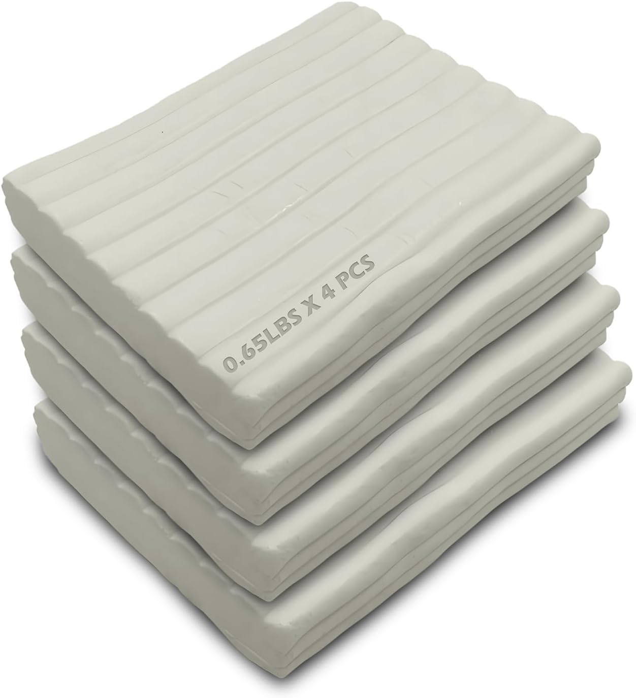 ReArt Non-Drying Oil-Based Plasticine Modeling Clay 2.6 Pounds, Non Hardening Reusable Clay, Non Toxic No Bake Professional Oil Base Sculpting Clay (White)