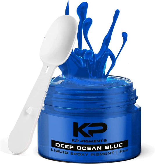 Epoxy Pigment Paste for Epoxy Resin, Tint/Pigment Paste with Spoon for Arts and Crafts, Jewelry, Resin Woodworking and More! (Deep Ocean Blue)