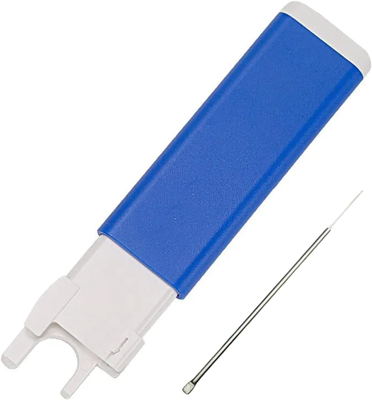 YICBOR Upgraded Automatic Sewing Machine Needle Threader with Strong Magnet, Stitch Insertion Tool with 1pcs Replacement Hooks Quick for Industrial Single Lockstitch Sewing Machine(Blue)