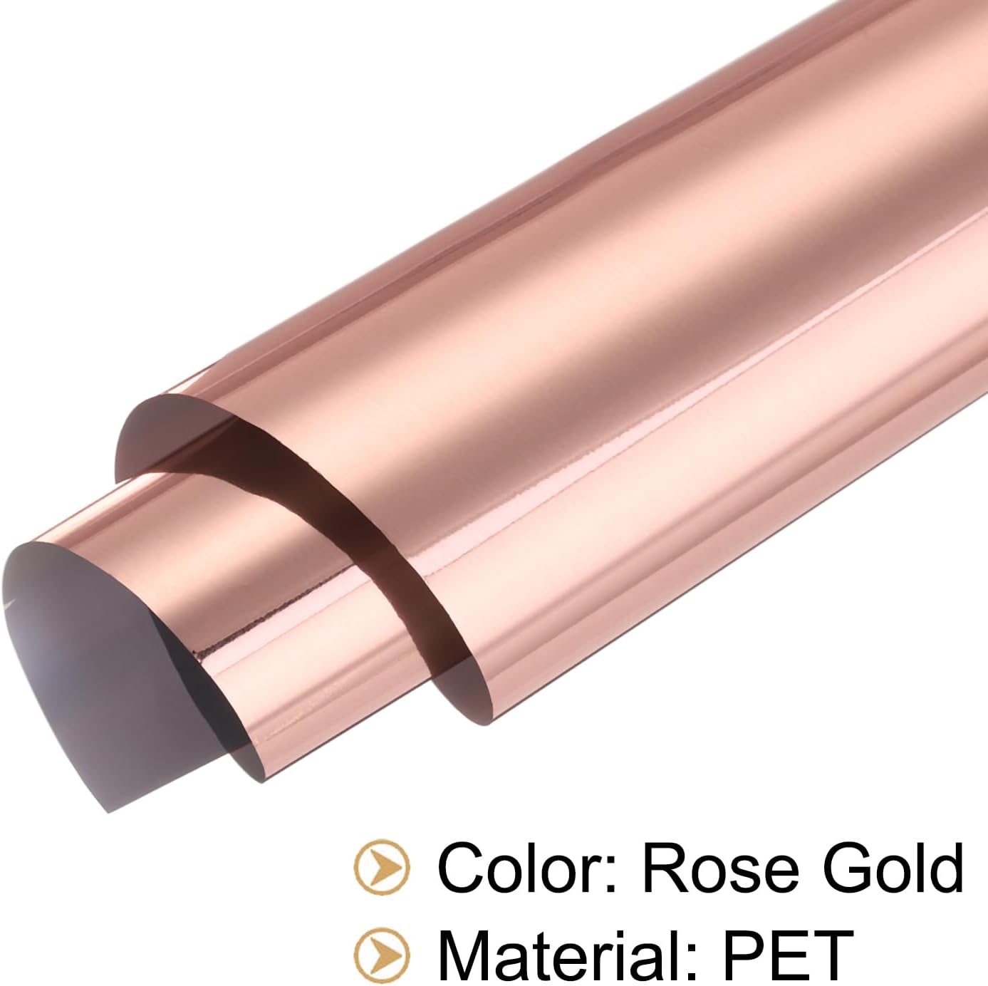 MECCANIXITY 50 Sheets Heat Reactive Foil, 20x29cm Rose Gold Foil Transfer Sheets Toner Reactive Foil Transfer Foil Sheets Hot Foil Stamping Paper for Crafts DIY Cardmaking Album Decoration