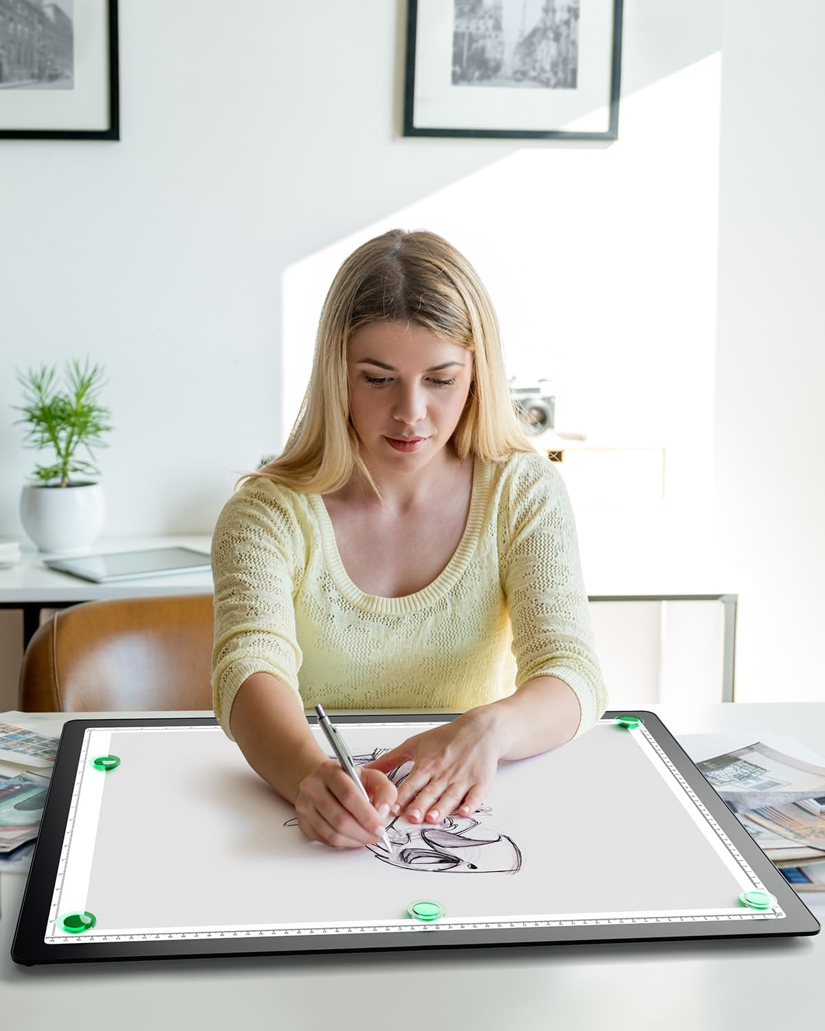 Rechargeable A2 Extra Large Diamond Art Light Board,Bawaslom Light Pad for Tracing with 5000mAh Battery,Magnetic Attraction,Lightbox for Tracing and Drawing,Sketching,Diamond Painting,Weeding Vinyl