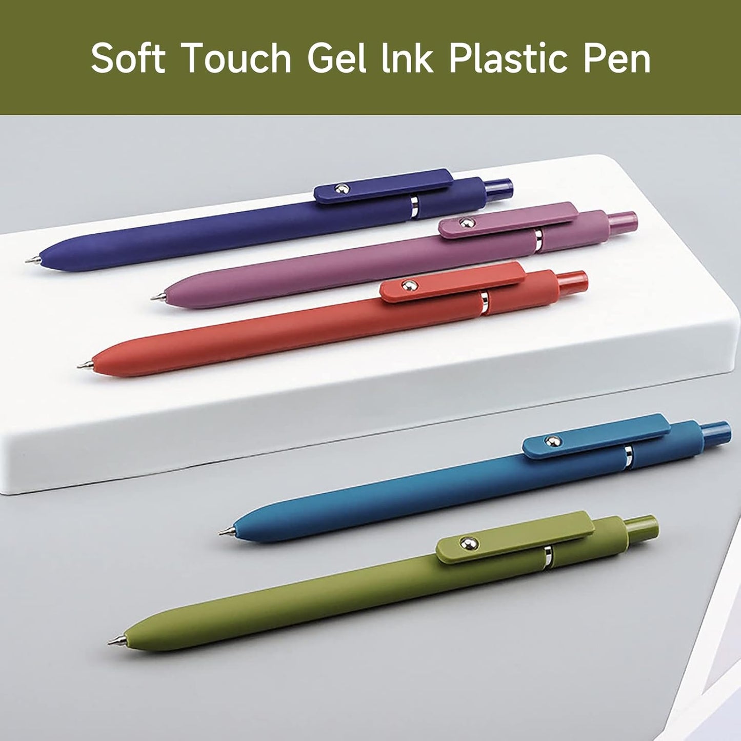 Gel Pens, 10 Pcs 0.5mm Fine Point Smooth Writing Pens High-End Series Black Ink Pens for Journaling Note Taking, School Office Supplies for Women Men (10 Pcs Mixed colors)