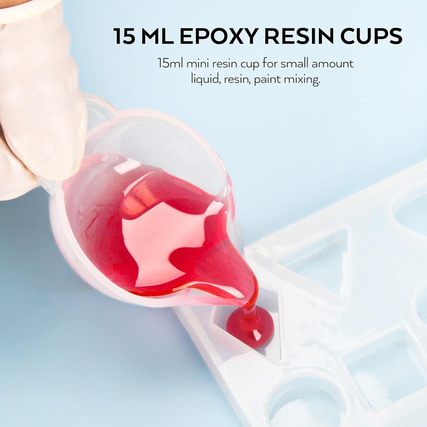 Silicone Resin Measuring Cups Tool Kit- Nicpro 250 & 100 ml Measure Cups, Silicone Popsicle Stir Sticks & Spatula, Pipettes, Gloves for Epoxy Resin Mixing, Molds, Jewelry Making, Waxing, Easy Clean