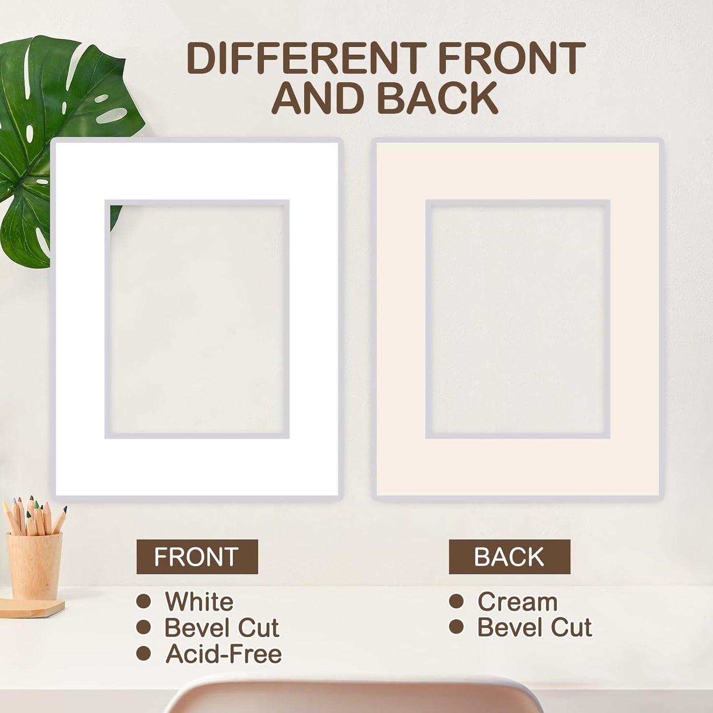 15 Pack 20x16 Picture Mats, Mixed Colors Frame Mattes for 11x14 Pictures Photo Frame Mat Core Bevel Cut Mat Board Show Kit for Photos, Prints, Artworks