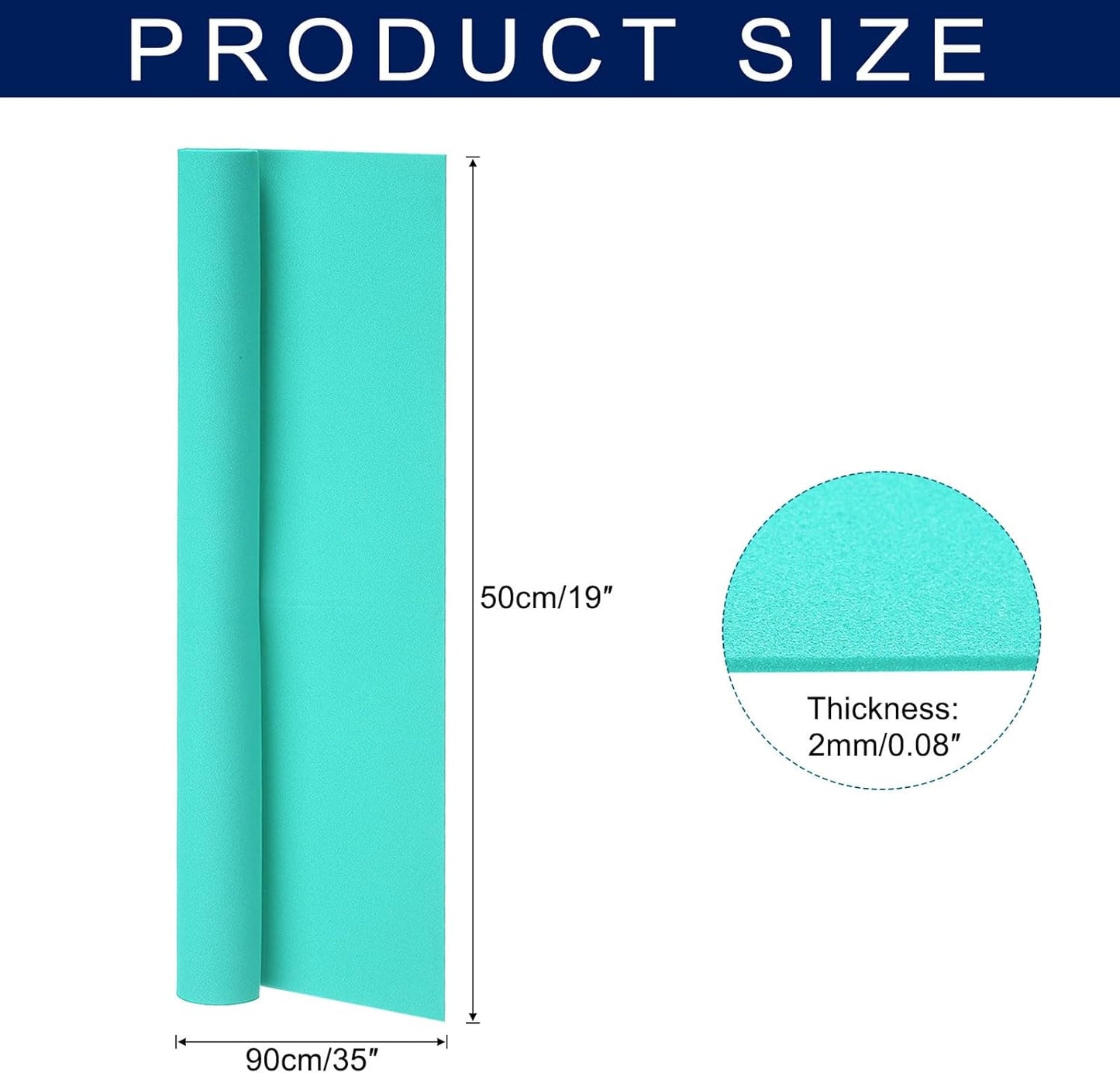 MECCANIXITY Foam Sheets Crafts 35x19 Inch 2mm EVA Craft Foam Paper Foam Sheets for Crafts Projects DIY Cosplay Modeling, Teal Green