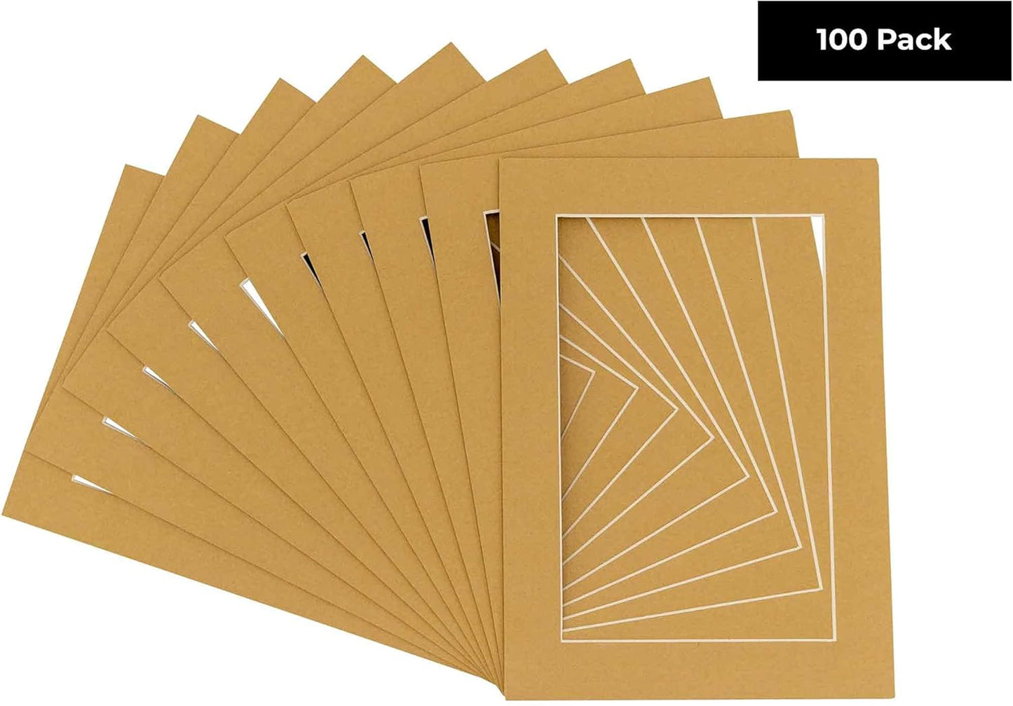 5x7 Mat for 8.5x11 Frame - Precut Mat Board Acid-Free Show Kit with Backing Board, and Clear Bags Rattan Beige 5x7 Photo Matte Made to Fit a 8.5x11 Picture Frame Matboard for Framing, Pack of 100 Mats