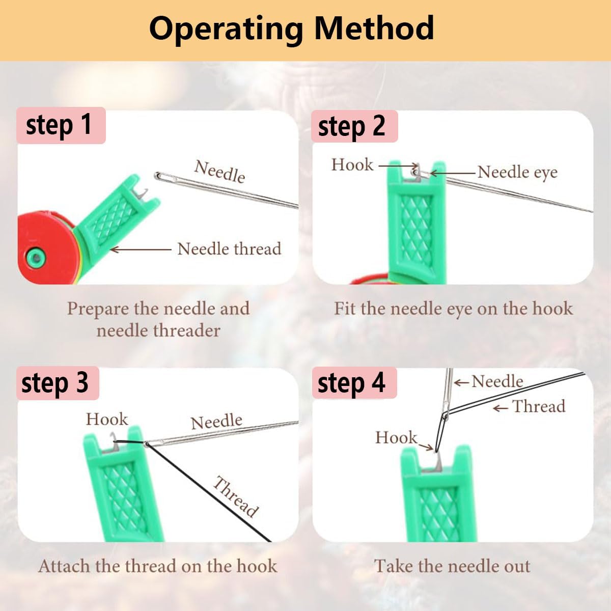 Automatic Needle Threader Set New Sewing Machine Accessories Plastic Auto Needle Threading Device Gifts for Mom and Neighbours (17 Pieces)