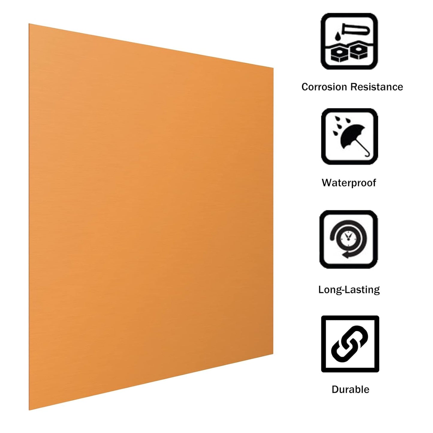 Golden Anodized Aluminum Metal Plates - Engraving Blanks for Laser Etching - 12x12x1/32 Inch - 5052 Aluminum Alloy