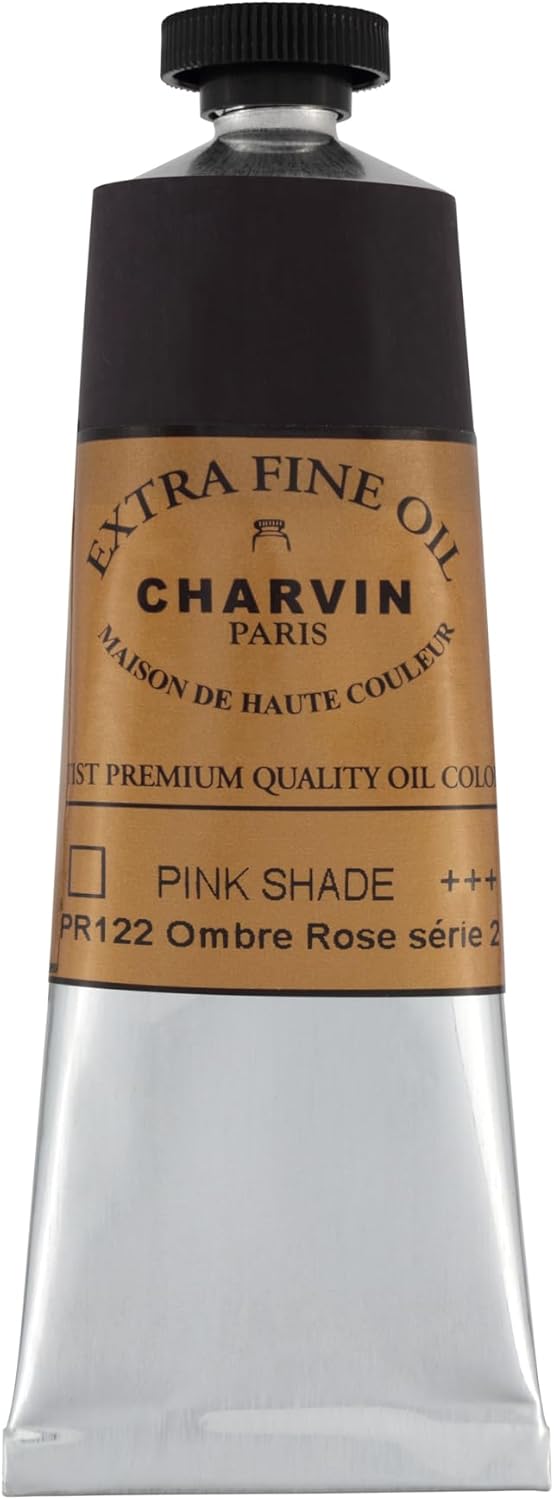Charvin Extra Fine Oil Paint, Ombre Rose 60 ml - Triple-Milled, Rich Texture, Poppy Oil-Based, Light-Fast, Handmade, Archival Quality