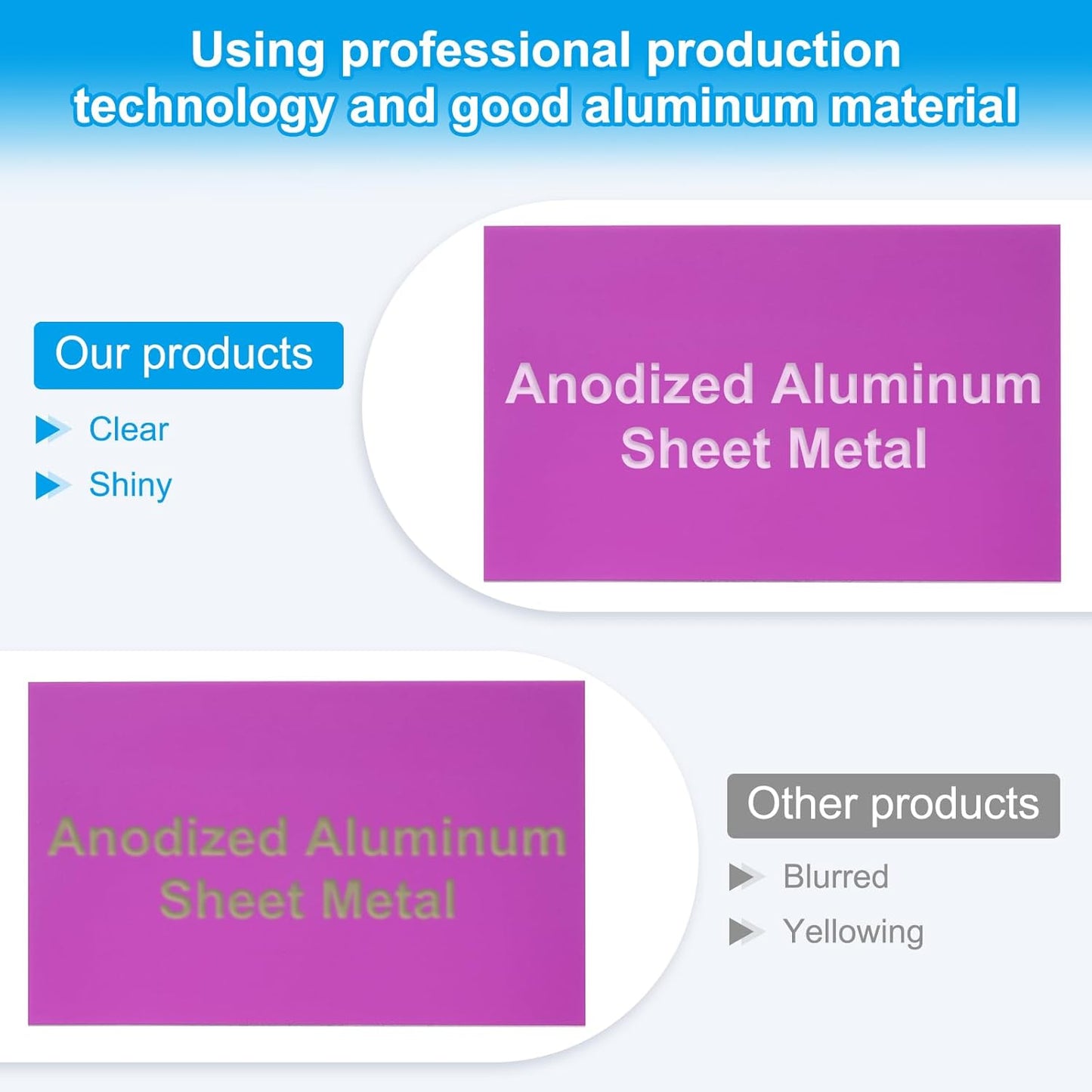 PATIKIL 8x12 Inch Anodized Aluminum Sheet Metal, 3Pcs Laser Plates Engraving Blanks 0.5MM Thin Rectangle for Crafting DIY House Laser Engraving, Purple