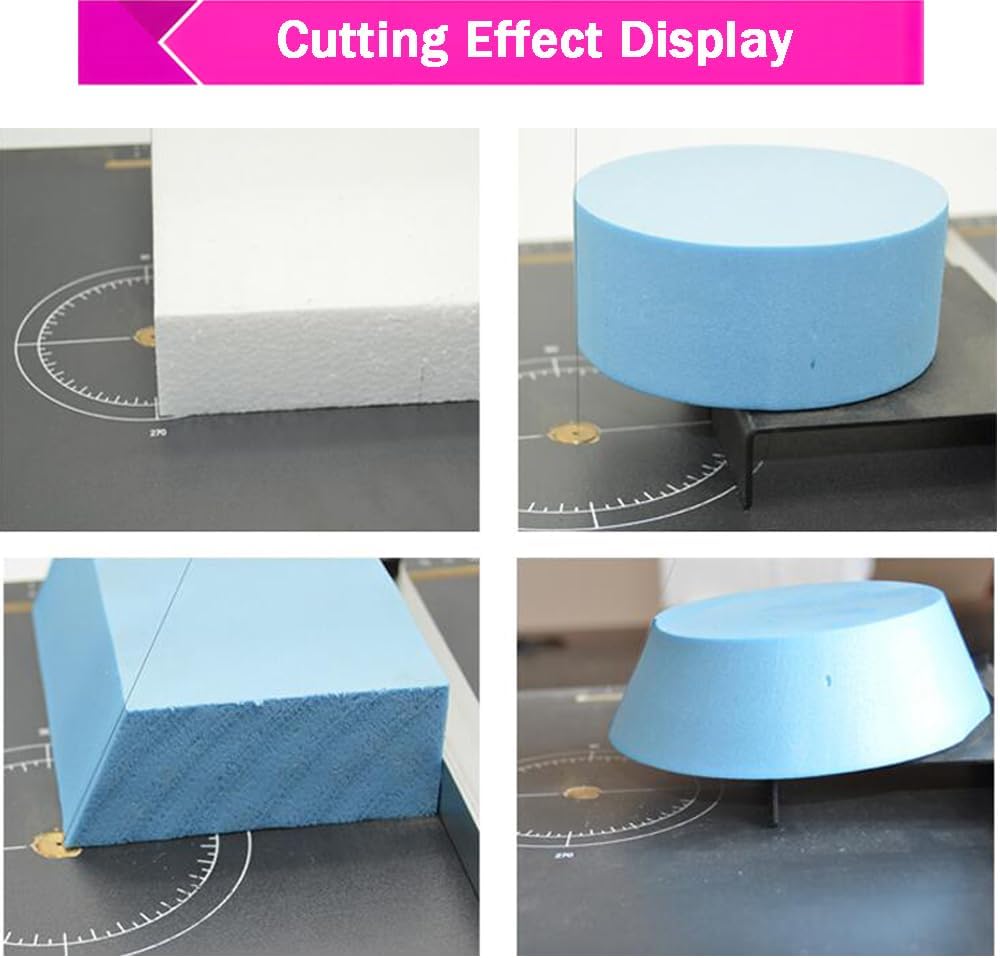 Tabletop Hot Wire Foam Cutter Hot Wire Cutter 22.8x15in Foam Sponge Cutting Machine for Styrofoam Sponge EPE Ribbon KT Board Adjustable Angle and Temperature 110V 24W