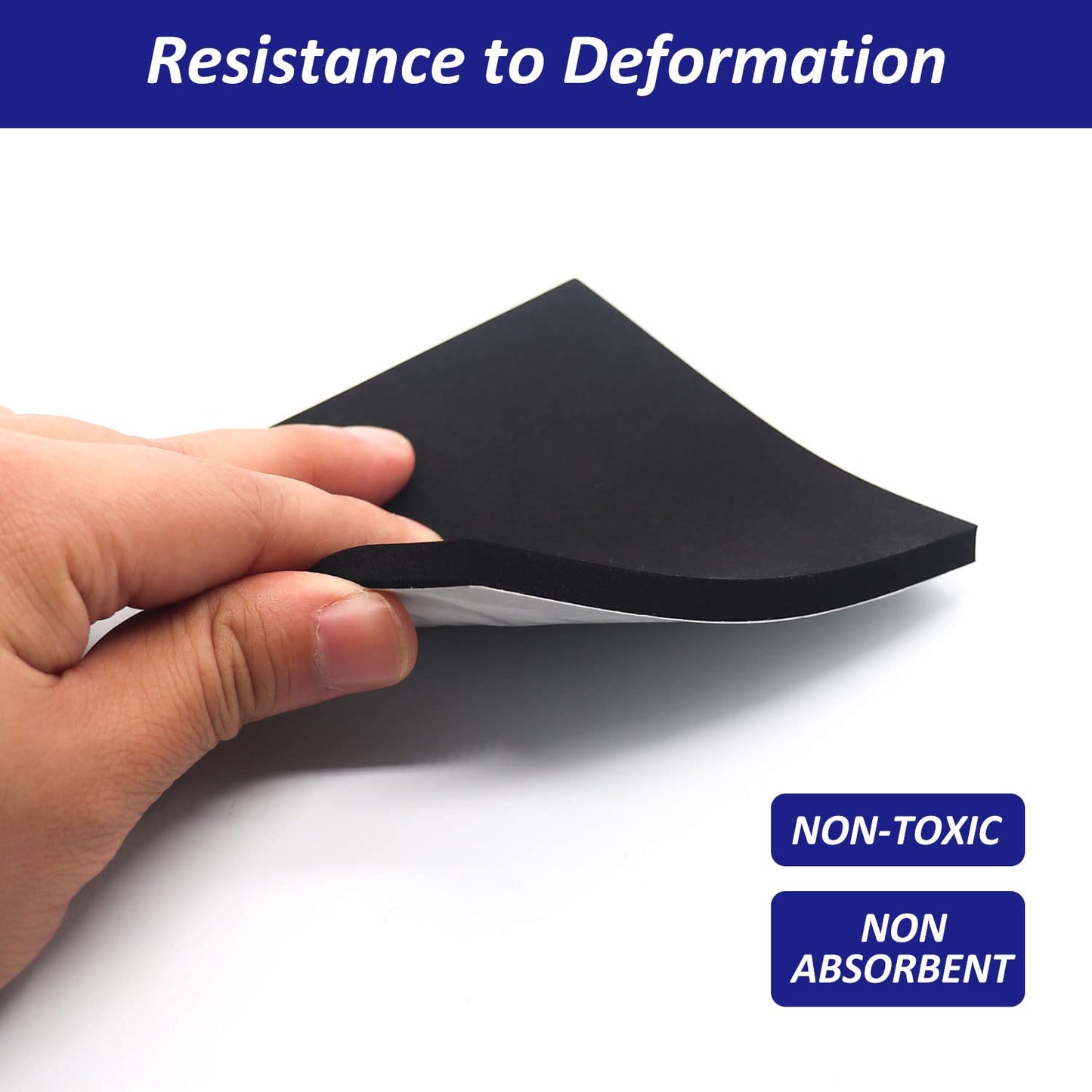 Foam Padding Sheets with Adhesive Backing - 1/4" Thick Self Stick Neoprene Insulation Foam,1/4 Inch Thick X 4 Inch Long X 4 Inch Wide (4, 1/4Inch x 4Inch x 4Inch)