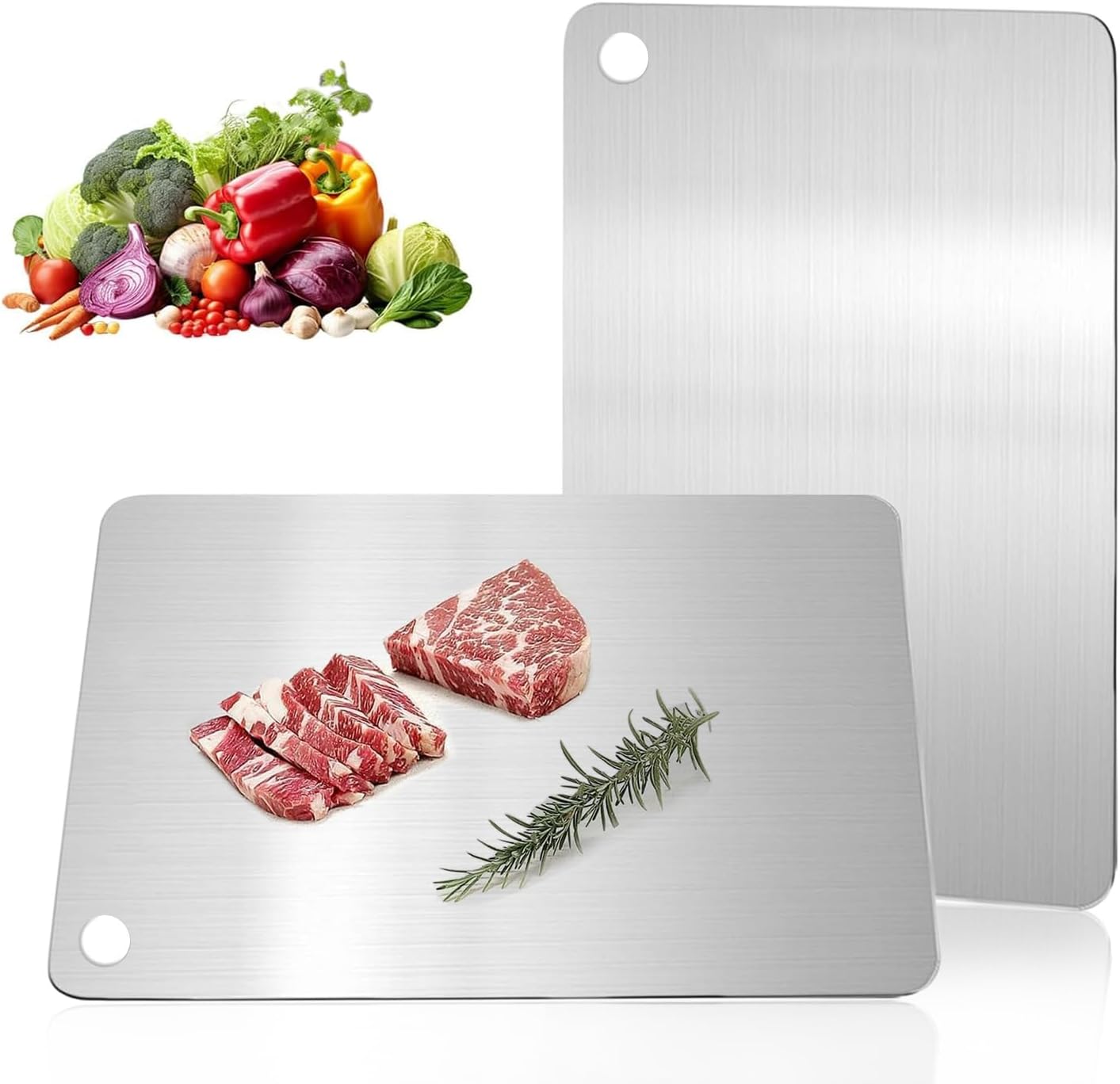 Titanium Cutting Boards for Kitchen,Katuchef Titanium Cutting Board,Non toxic Doubld-Side Available Chopping Boards, Easy to Clean and Store(1PC:11.42 * 7.87)
