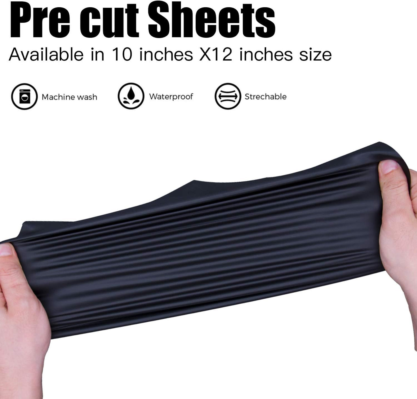 JANDJPACKAGING Heat Transfer Vinyl HTV Bundle - 5 White and 5 Black 12" X 10" Iron on Vinyl, HTV Vinyl for Cricut Silhouette Cameo Heat Press Machine with Teflon Sheet Included