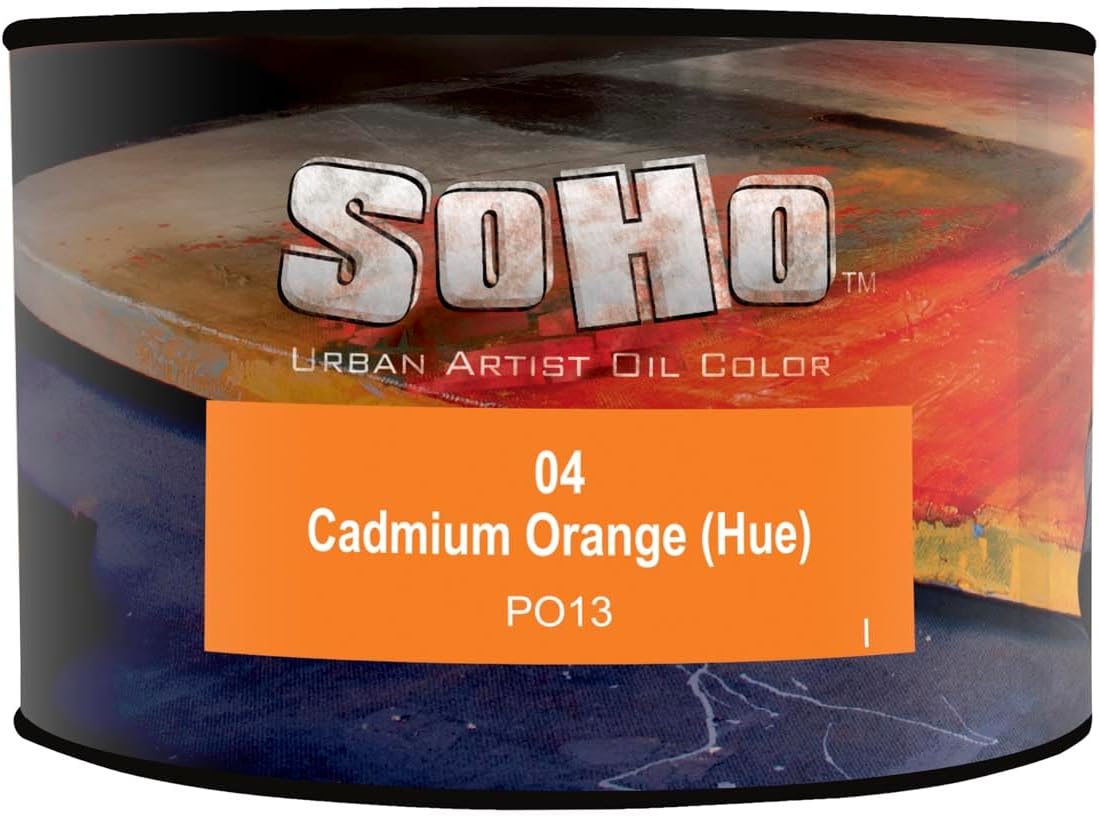 Soho Urban Artist Oil Paint - Cadmium Orange Hue, 430 ml Can - Best Valued Oil Colors for Painting, Excellent Pigment Load