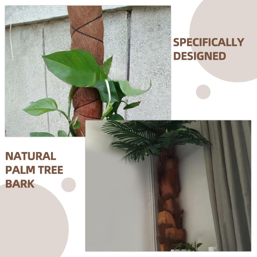 Cabilock 5PCS Realistic Artificial Palmae Bark Garden Decor Plant Accessory Home Decor Coconut Tree Barks Crafts for Displaygardens Landscaping