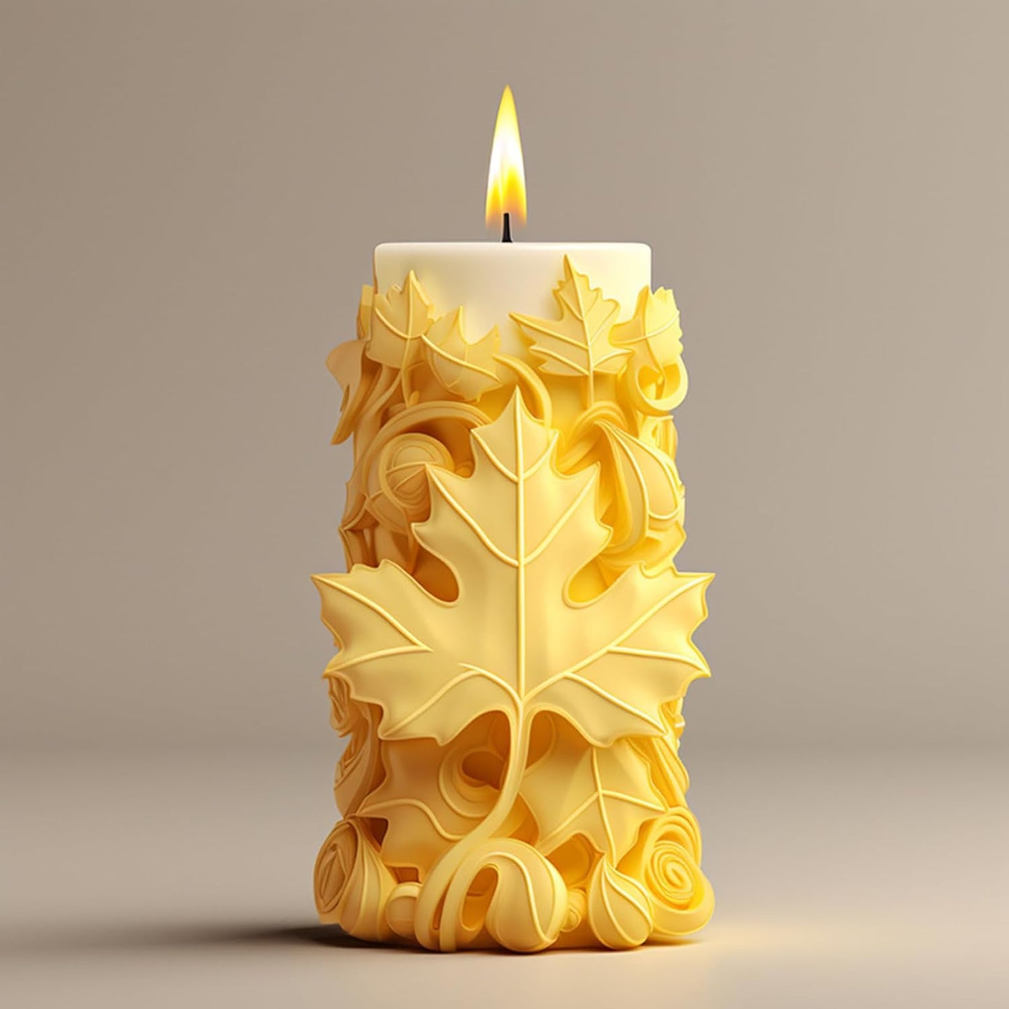 Maple Leaf Candle Molds, 3D Reusable Silicone Molds, Unique Resin Wax Concrete Plaster Clay Molds for DIY Art Craft Home Wedding Decor
