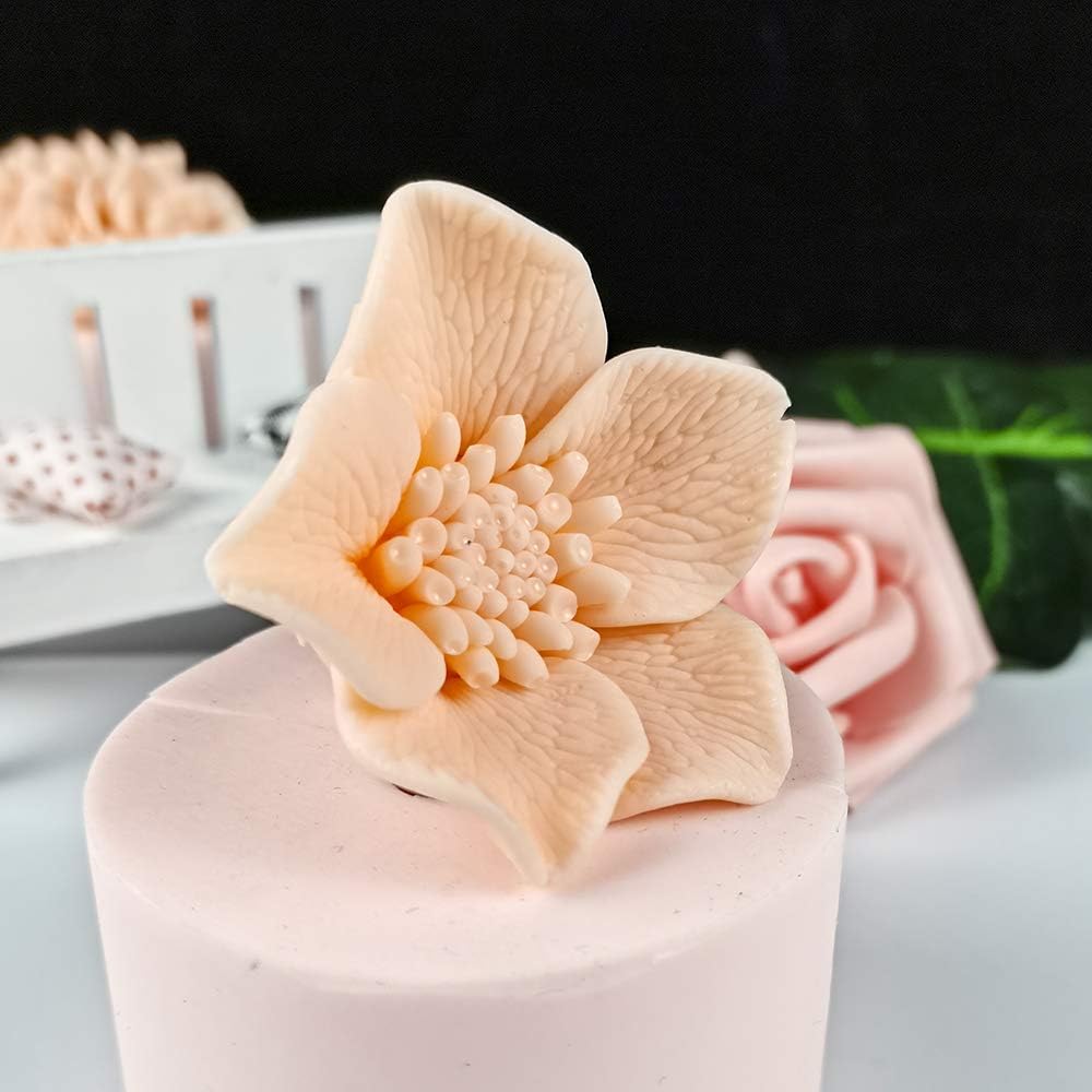 Flower Resin Crafts Mould 3D Flower Epoxy Resin Silicone Mould Bouquet Candle Mold Aromatherapy Gypsum Plaster Molds Chocolate Candy Cake Decoration Crafts Moulds