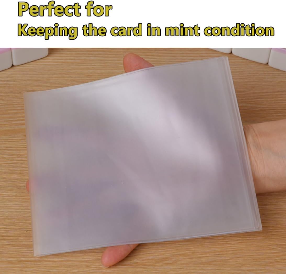 aoG Mahjong Card Holder for Mah Jongg Hands and Rules, Non Glare, PVC Plastic, Soft, Durable, 2025 (Large - 4 pcs)