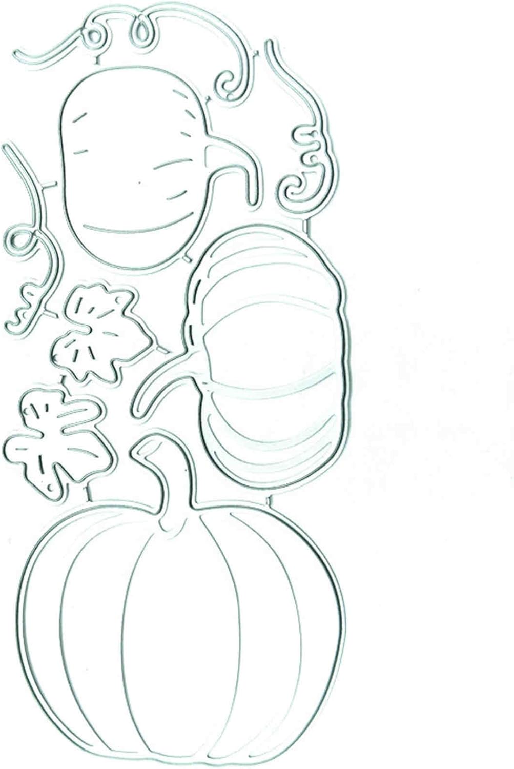 Mvchifay Cutting Dies Happy Birthday Metal Stencils Scrapbooking Tool DIY Emboss Paper Card Making (Pumpkins-14x6.5cm)