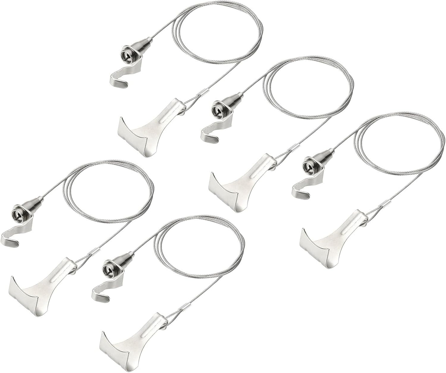 uxcell 2Pcs Picture Hanging Wire Kit, 1 m x 1.5 mm Heavy Duty Picture Hangers Adjustable Wire Rope with S-Hooks and Loop, Load 35kg/77.1 lbs for Hanging Mirrors Light Lamp Artwork