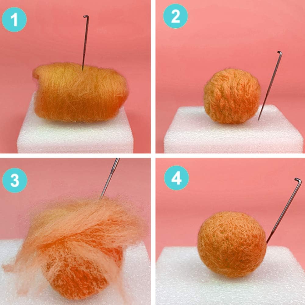 3.53oz Wool Roving Yarn, Wool Felting Supplies, Pure Wools, Chunky Yarn, Spinning Wool Roving for Needle Felting Wet Felting DIY Hand Spinning (Light Coffee)