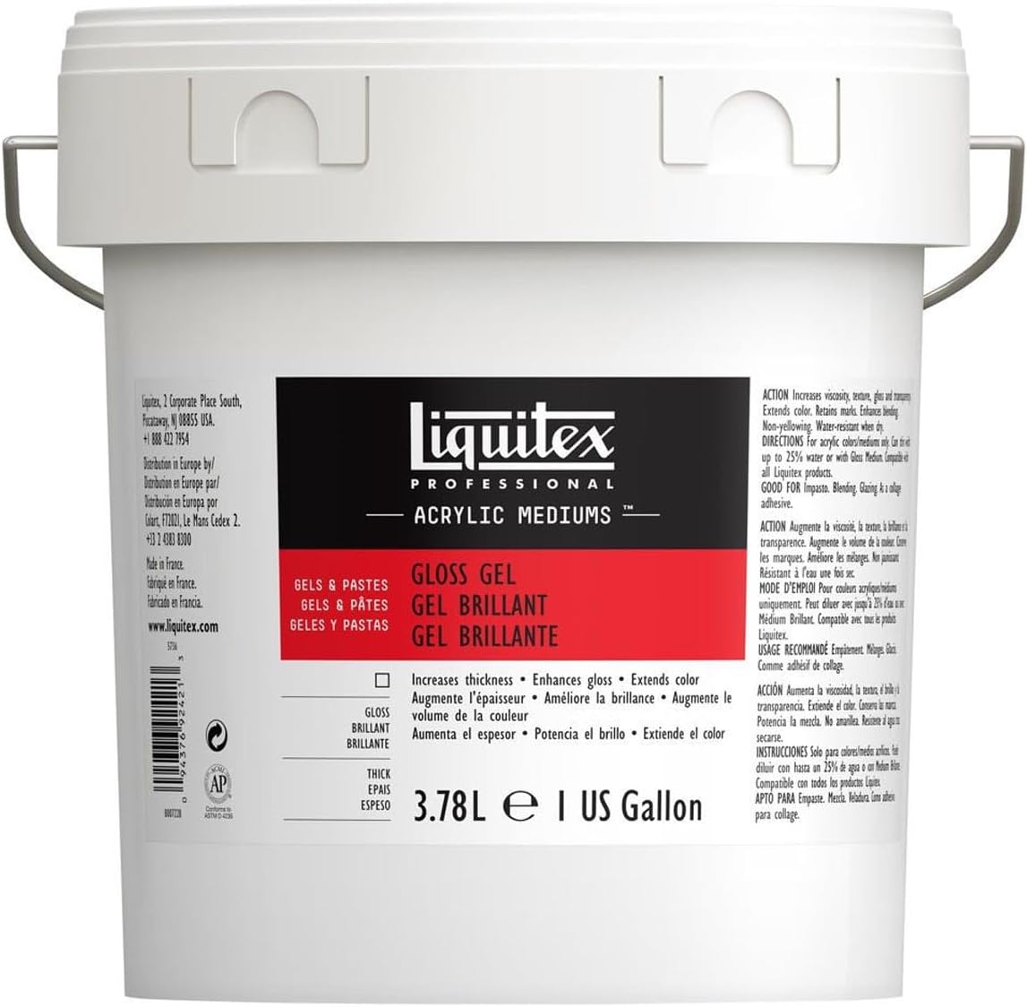 Liquitex Professional Gloss Gel Medium, 3.78L (128-oz)