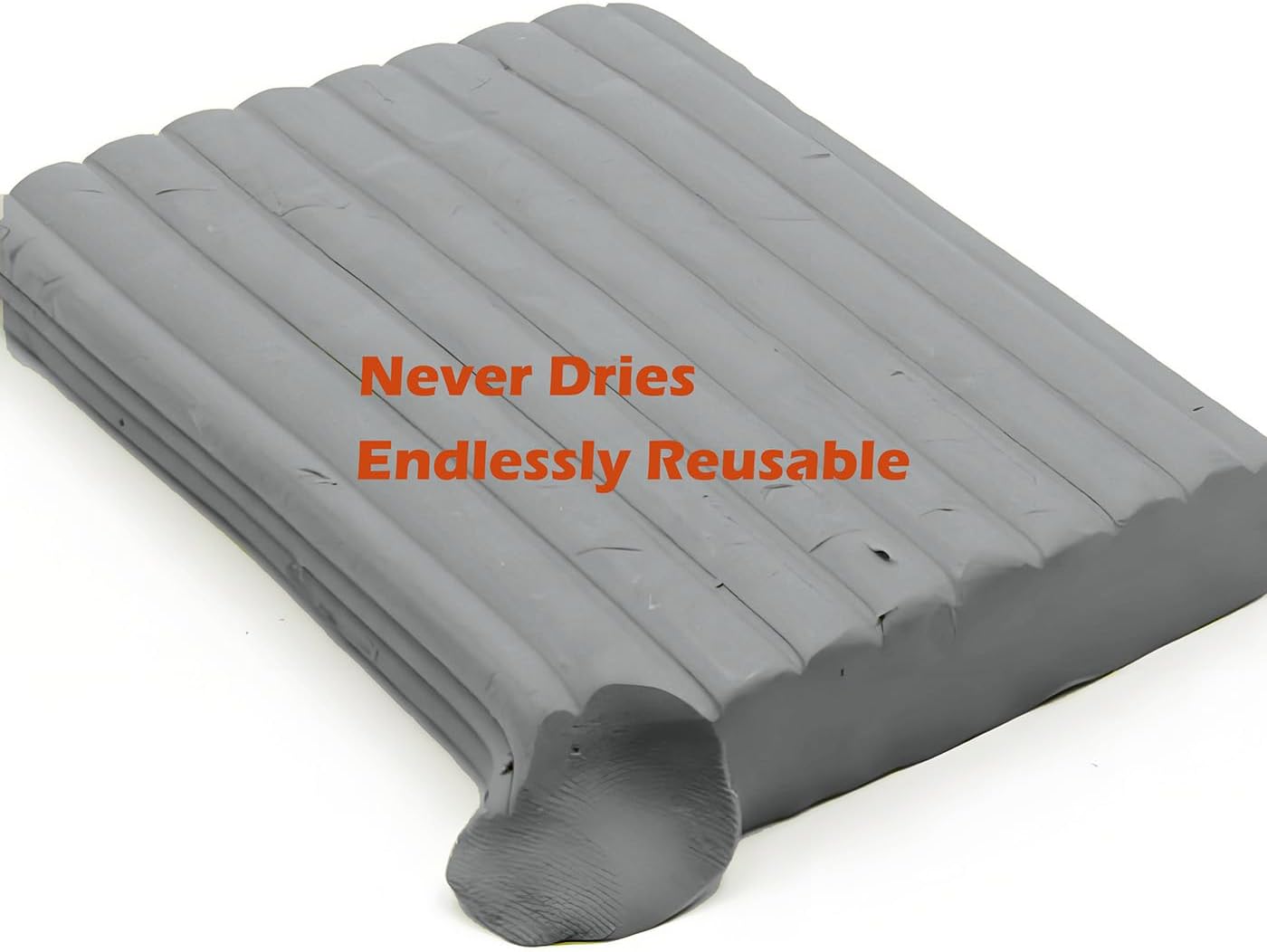 ReArt Non-Drying Oil-Based Plasticine Modeling Clay 2.6 Pounds, Non Hardening Reusable Non Toxic No Bake Professional Oil Base Sculpting Clay (Gray)