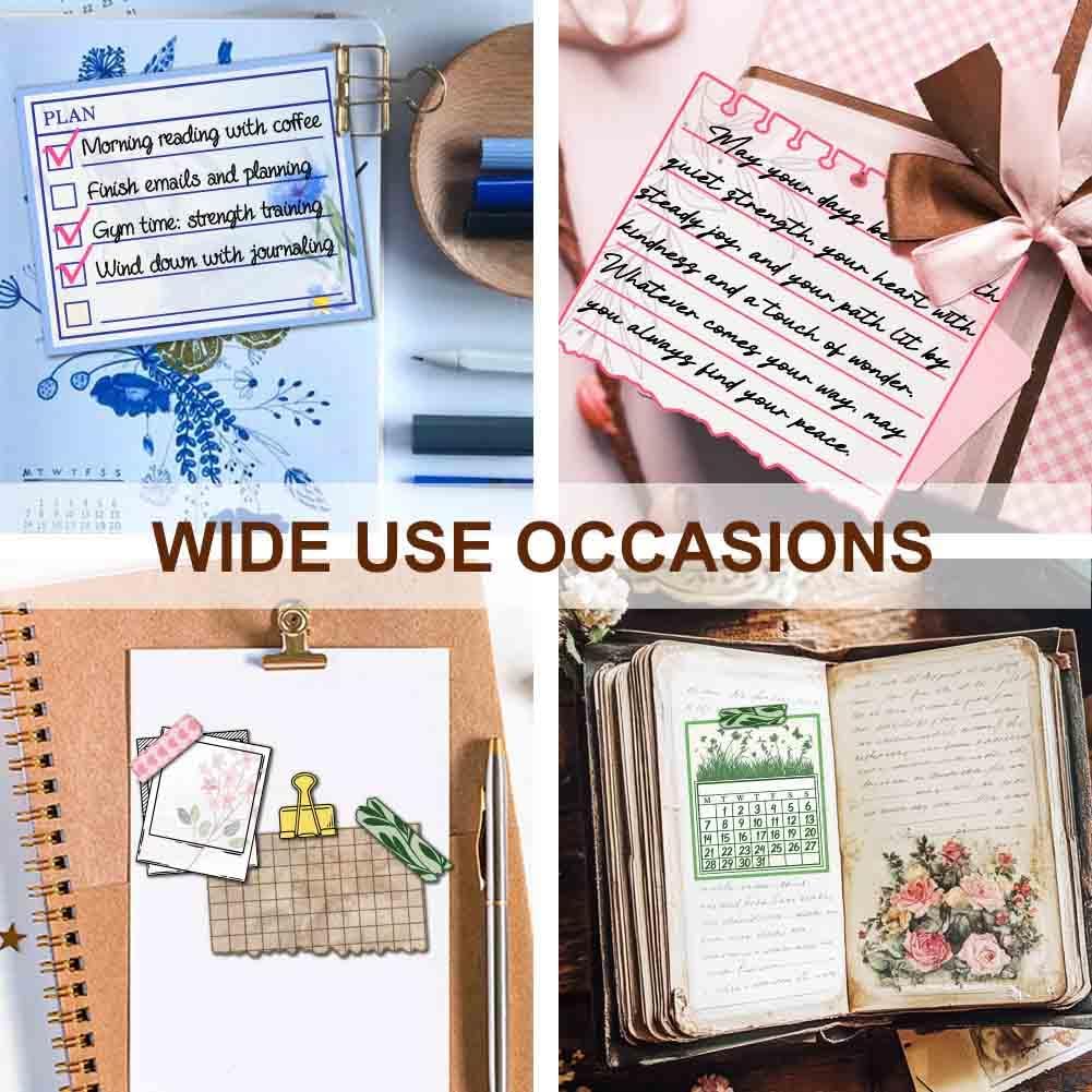 29 Pcs Journal Stamps for Crafting Card Making Supplies Set Include 3 Acrylic Clear Stamp Blocks, 6 Clear Silicone Stamps Seals, 20 Craft Ink Pads Calendar Planner Stamp for DIY