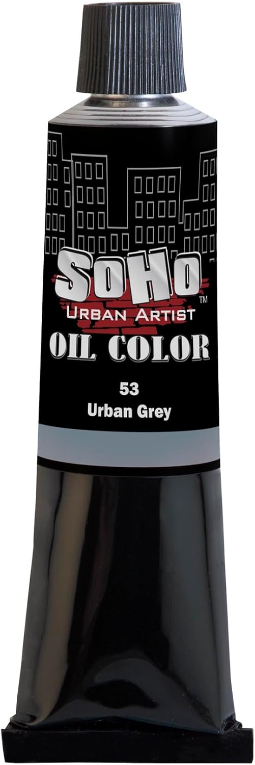 Soho Urban Artist Oil Paint - Urban Grey, 170 ml Tube - Best Valued Oil Colors for Painting, Excellent Pigment Load