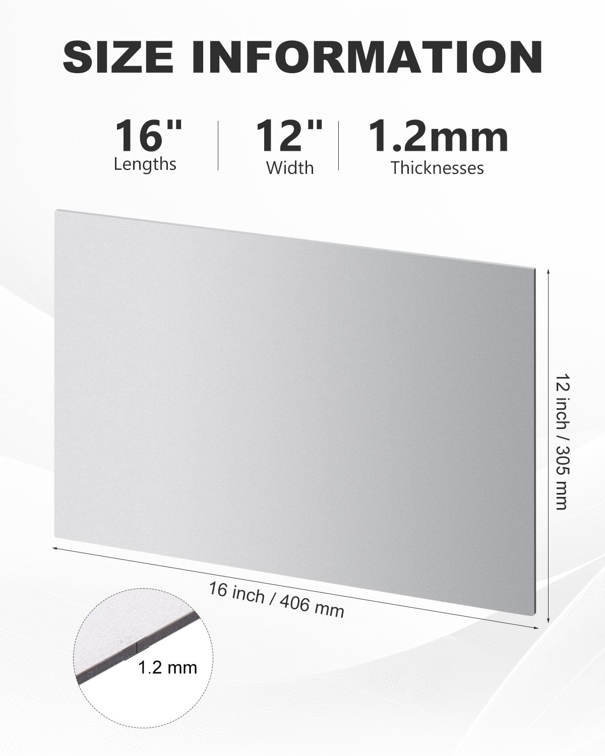 16" x 12" 18 Gauge Steel Sheets Metal Cold Rolled Steel Plate, 4 Pcs Weldable Metal Sheet for DIY Craft Projects, Industrial, Professional