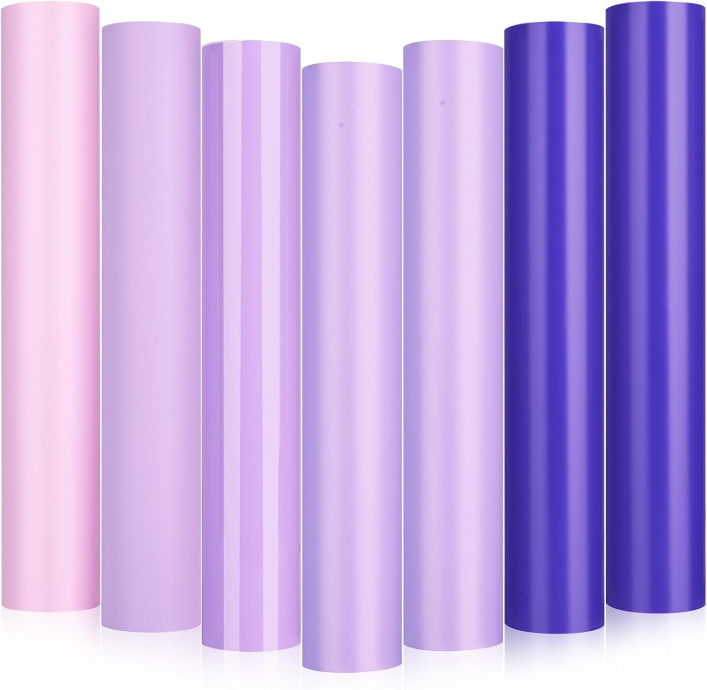 GIRAFVINYL Purple Permanent Vinyl - 12”x12” 7 Pack Adhesive Purple Vinyl for DIY Helloween Decorations, Signs, Tumblers, Easy to Weed & Water-Proof