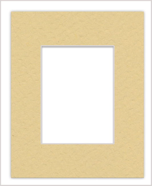 Poster Palooza Pack of TEN 8x10 Mats Bevel Cut for 5x8 Photos - Acid Free Marzipan Beige Precut Matboards For Pictures, Photos, Framing - 4-ply Thickness