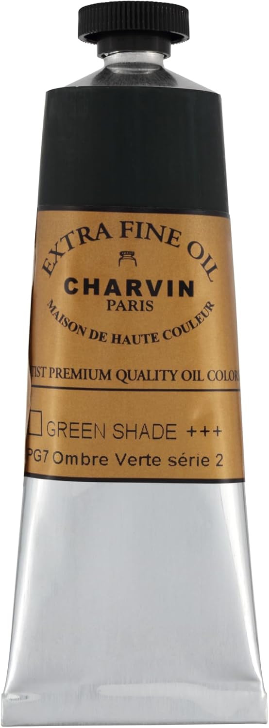 Charvin Extra Fine Oil Paint, Green Shadow 60 ml - Triple-Milled, Rich Texture, Poppy Oil-Based, Light-Fast, Handmade, Archival Quality