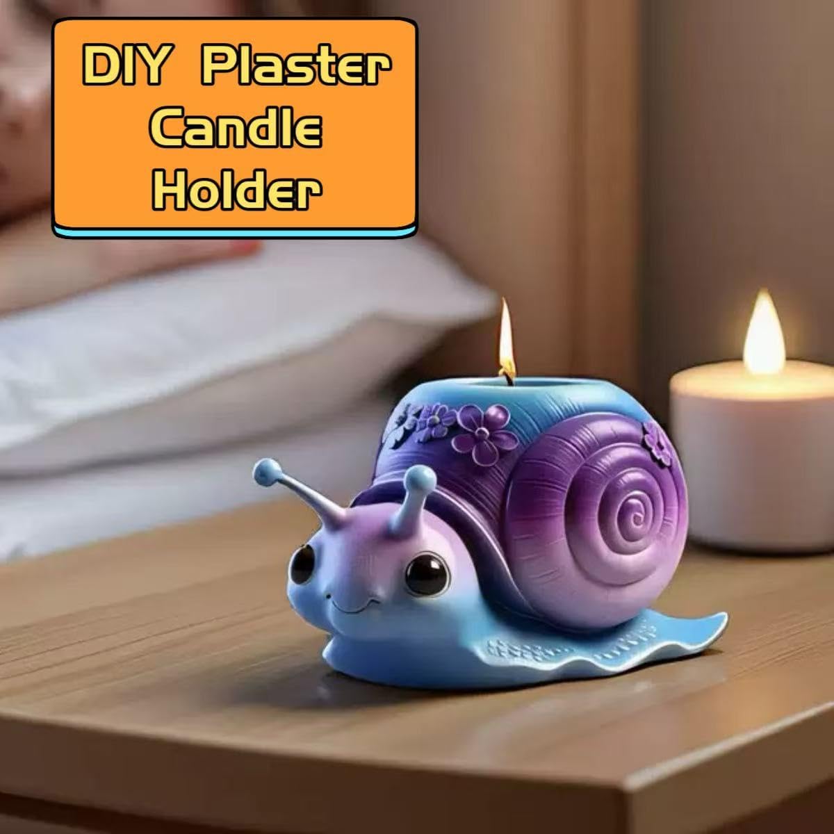 Animal Resin Molds Silicone 3D Cute Snail Epoxy Resin Plaster Candle Holder Wax Molds for Candle Making, Art Crafts DIY Unique Display Home Decor