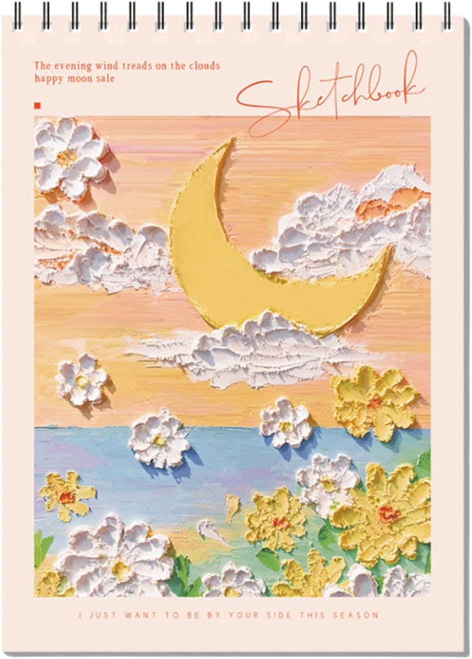 Sketch Pad 8 x 11.5, Cute Spiral Notebook - Yellow Sketch Book Spiral Bound, 45 Sheets (90 Pages) 68lb/100gsm - Sketch Pads for Drawing, Kids, Teens, Adults, Artists (Orange)