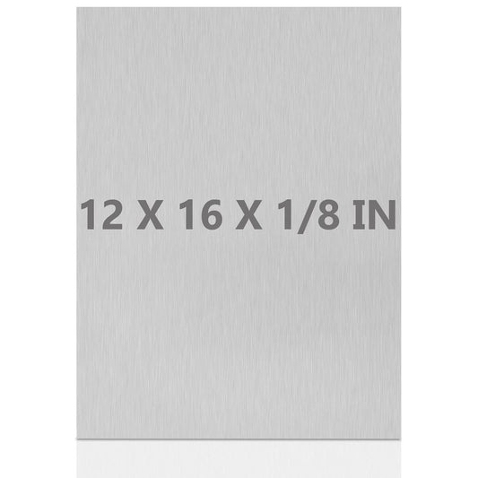 6061 T651 Aluminum Sheet Metal 12 x 16 x 1/8 (0.125”) Inch Flat Plain Aluminum Plate Covered with Protective Film, Heat Treatable Rectangle 3MM Aluminum Metal Plate for Industrial, Crafting