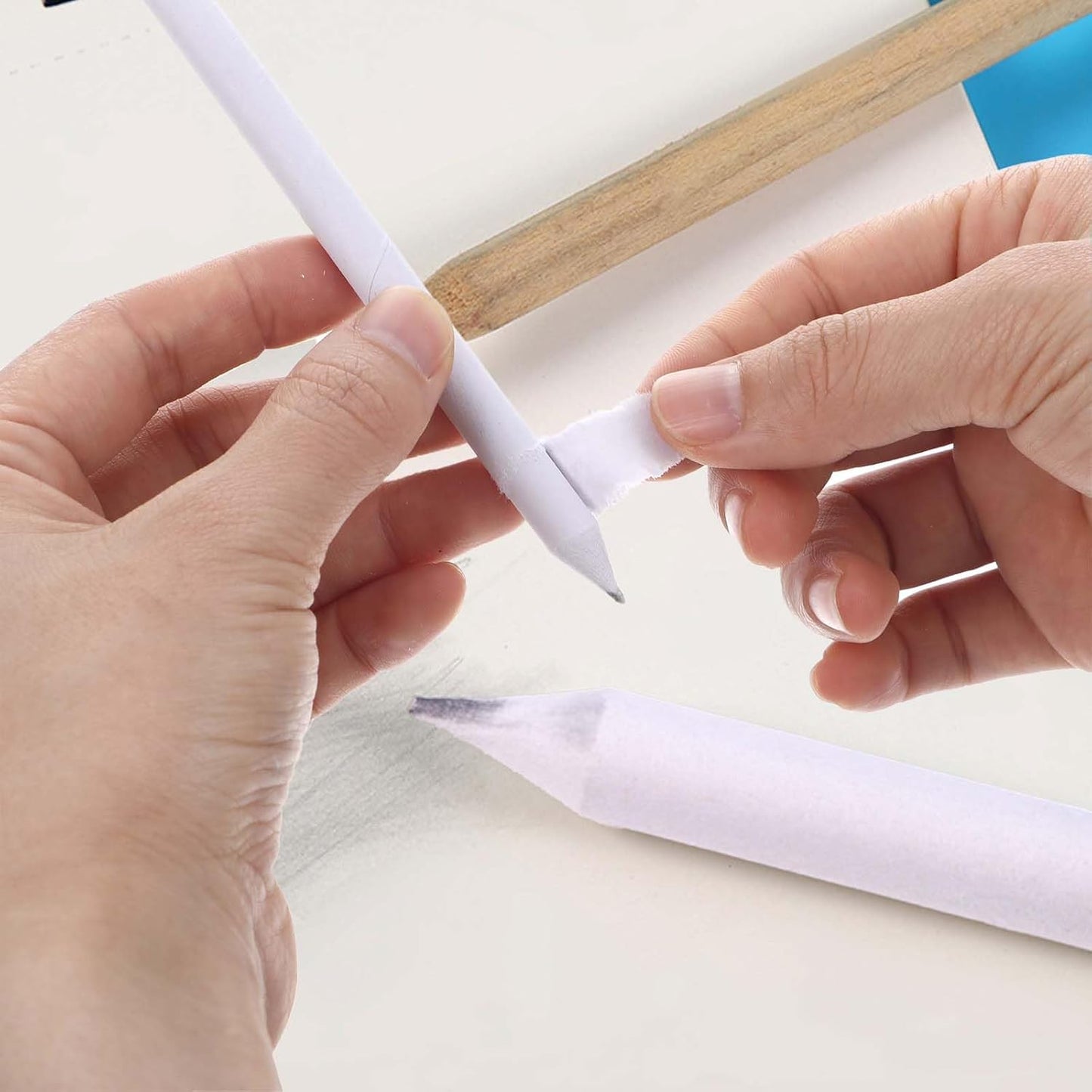 18Pcs Blending Stumps for Drawing, Paper Art Blenders, Art Blending Pencils Supplies, Drawing Pencils for Student Artist Charcoal Sketch Painting Tools, Shading Pencil for Sketching Supplies