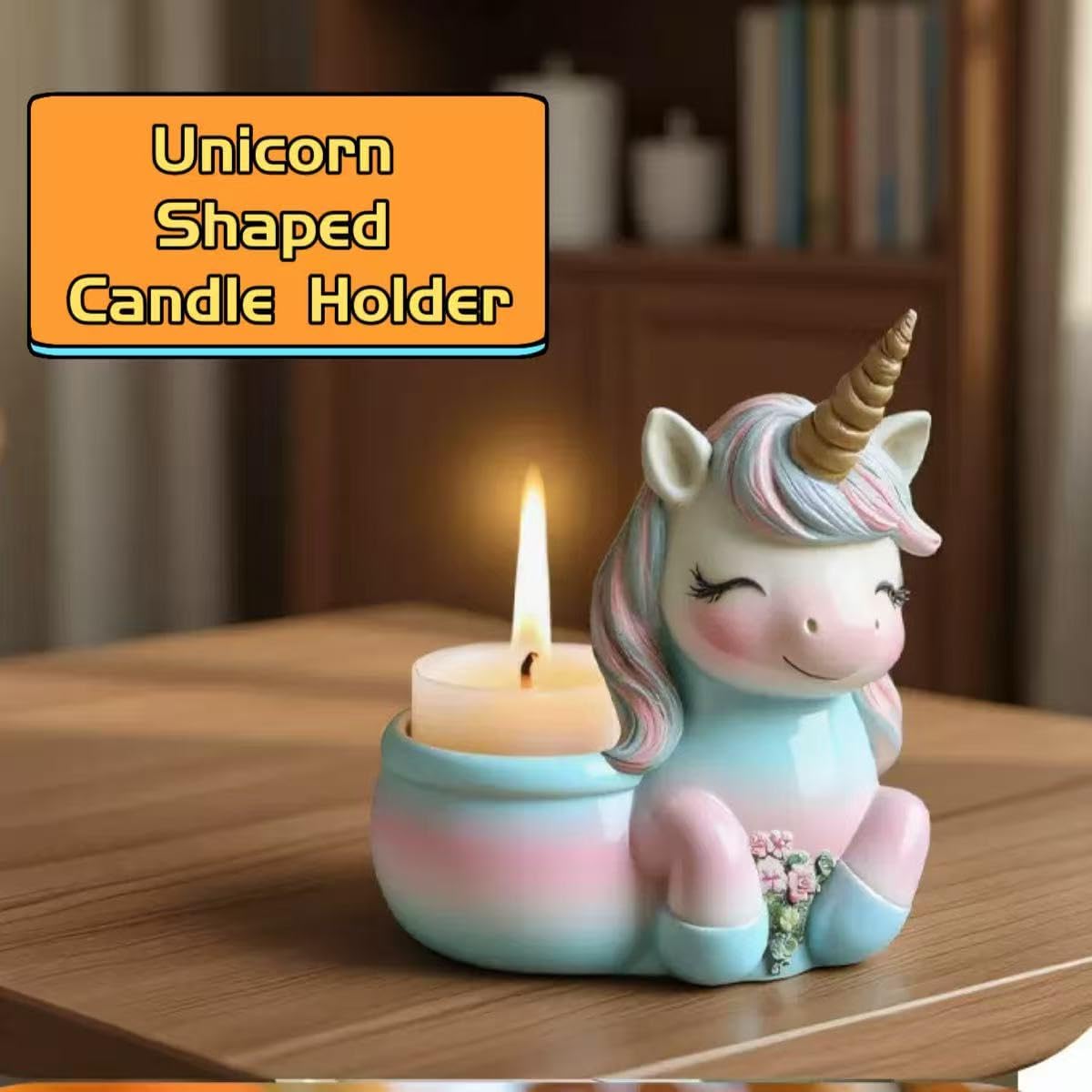 Animal Resin Molds Silicone 3D Cute Unicorn Epoxy Resin Jar Plaster Candle Holder Wax Molds for Candle Making, Art Crafts DIY Unique Display Home Decor