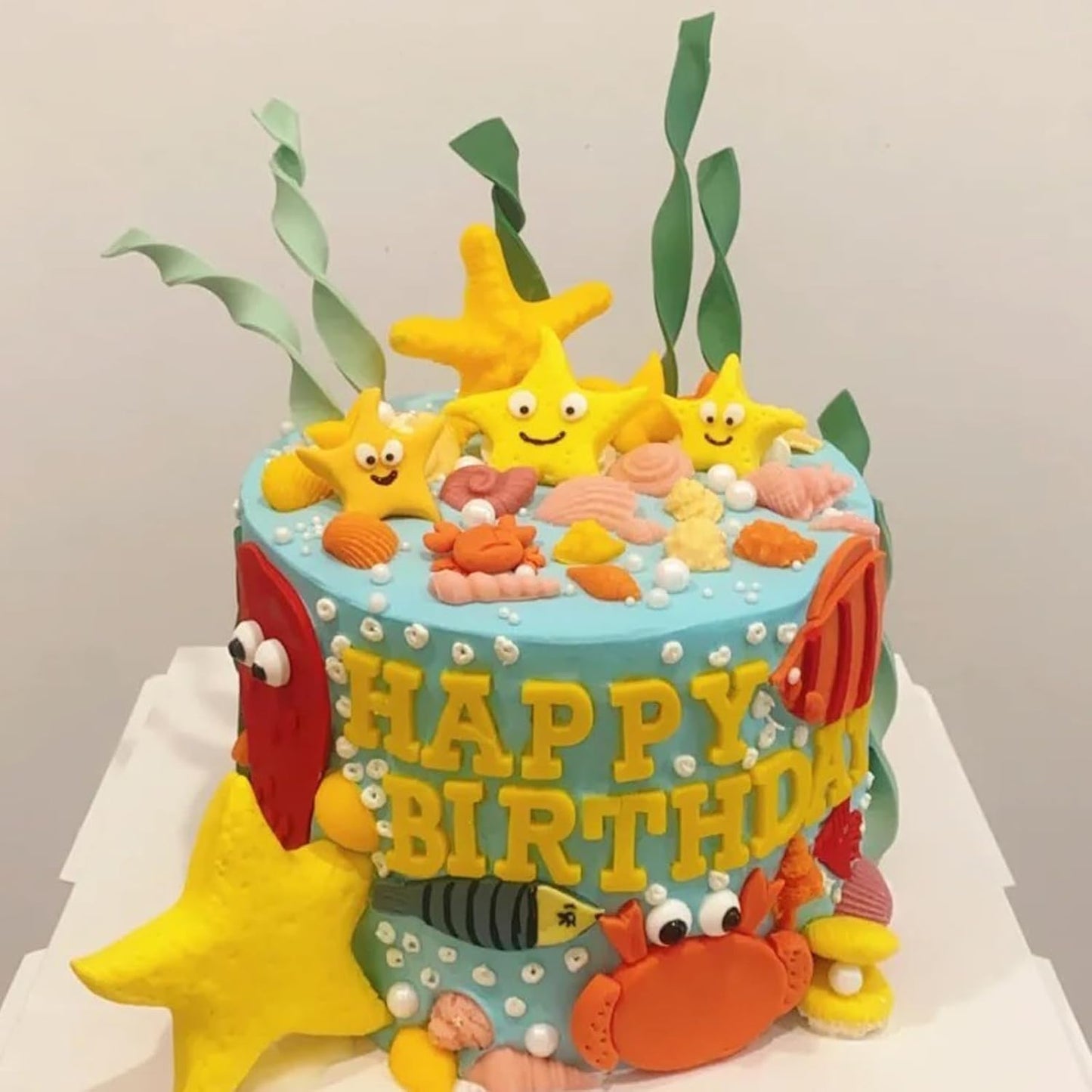 1Pcs Starfish Candy Fondant Mold, Cute Marine Life Chocolate Silicone Mold, Suitable for Theme Party Cake Decoration Kitchen Baking Cookie Dough Making, Resin Crafts Clay Keychain