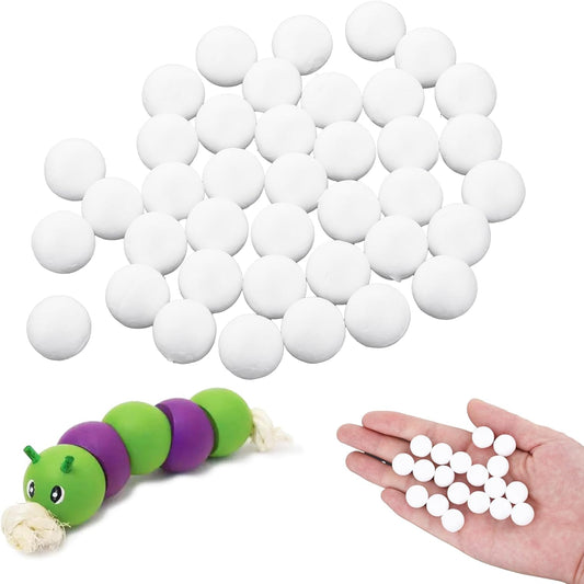 cobee 200 Pcs White Craft Foam Balls, 0.6-inch Round Foam Balls, Small Foam Balls Polystyrene Craft Balls for Handmade DIY Crafts, and Holiday Party Decorations