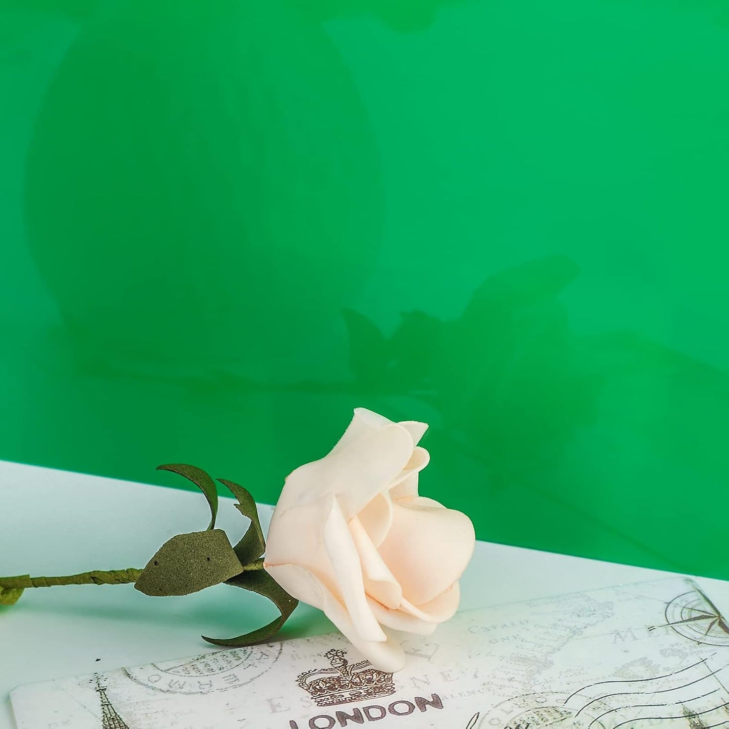 Enoin 2 Pack 12x16 Inches Green Non Transparent Acrylic/Plexiglass Sheet 0.118'' 1/8 Thick, Plastic Sheet Colored Board Panel for Glass, DIY, Painting, Art Craft